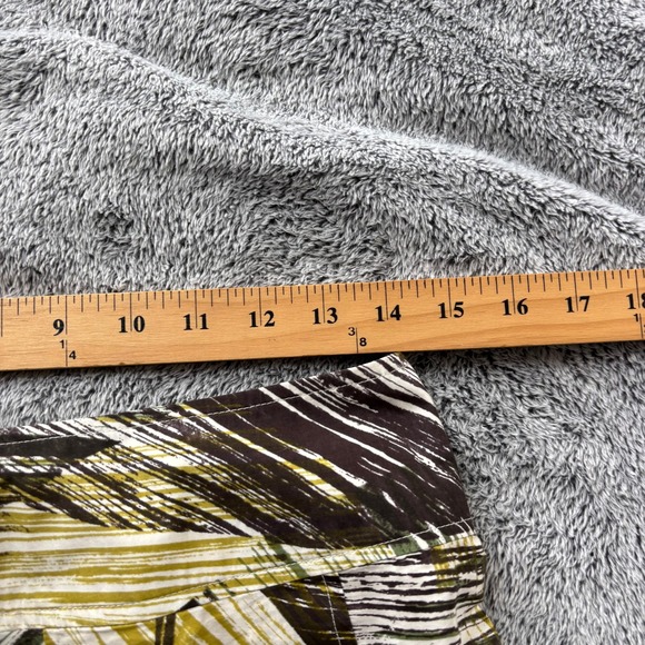 NYC Geometric Silk Skirt A Line Size 4 Retro Cotton Abstract Artsy Pleated 19985 - Picture 3 of 11